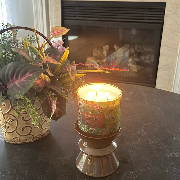 Bath & Body Works Other - Taupe colored ceramic candle holder